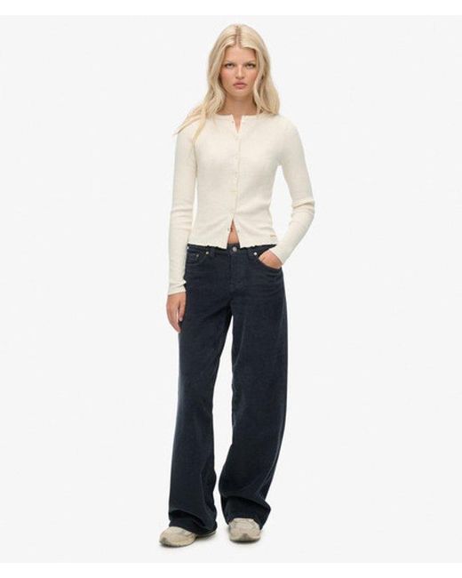 Superdry Natural & Co Athletic Essentials Ribbed Cardigan
