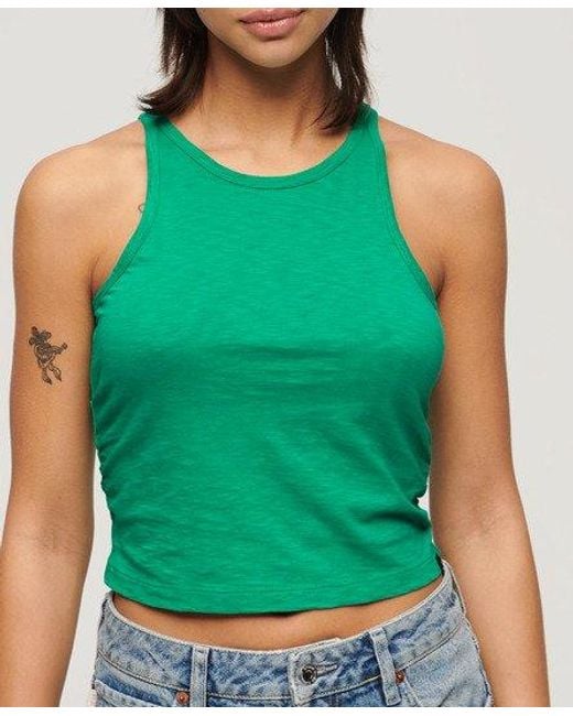 Superdry Green Ruched Tank Top
