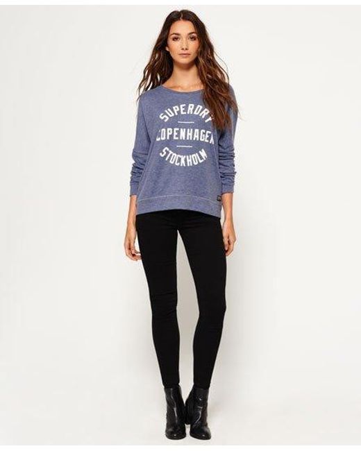 Superdry Blue Nordic Brushed Top Pale