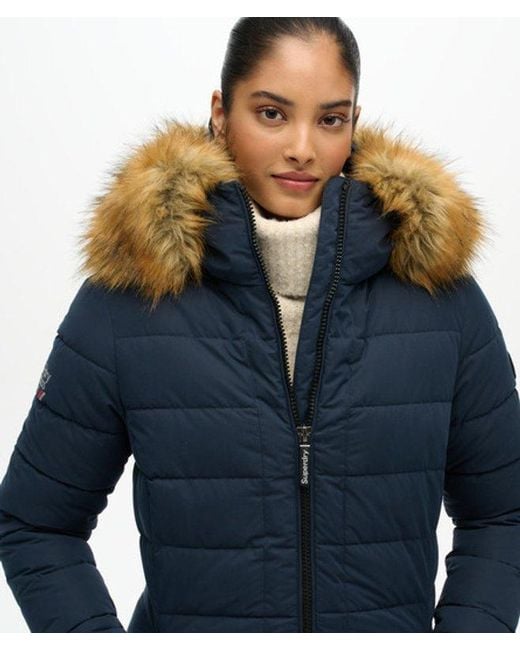 Superdry Blue & Co Arctic Long Puffer Coat