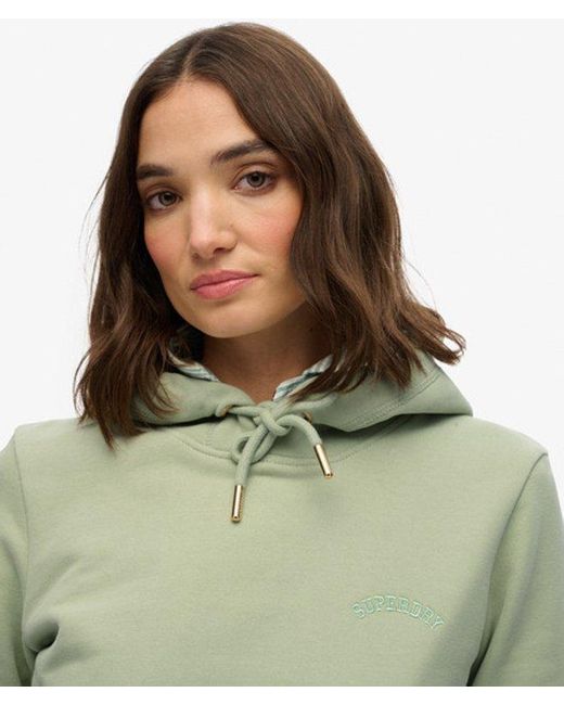 Superdry Green Essential Logo Embroidered Hoodie