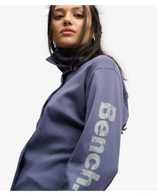 Superdry Bench Funnel Track Top in het Blue