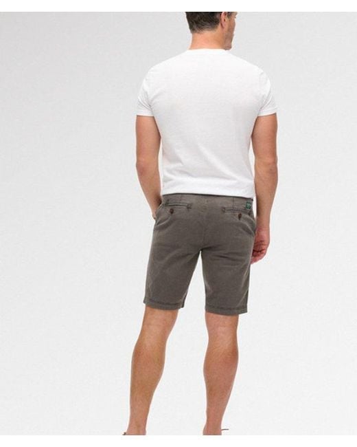 Superdry White Vintage International Shorts Washed for men