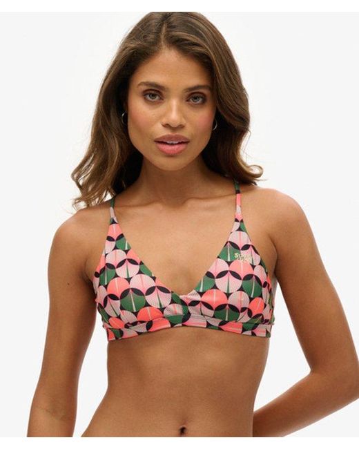 Bas de bikini classique imprimé Superdry en coloris Orange