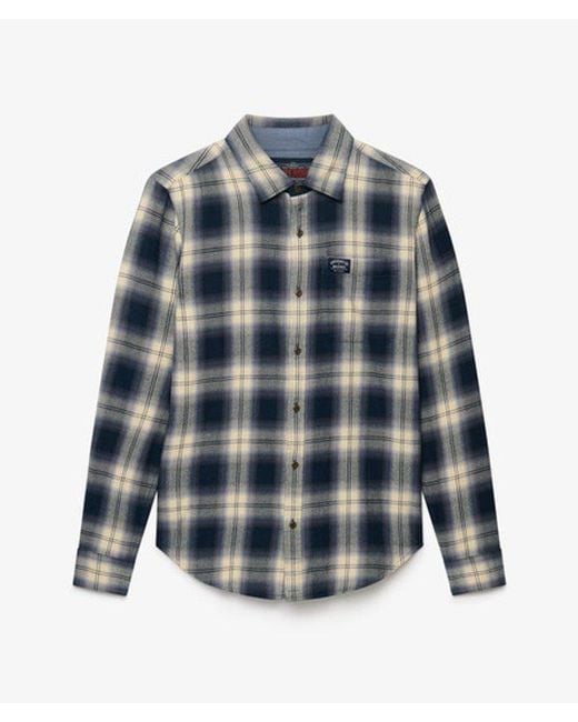 Superdry Blue & Co Long Sleeve Cotton Lumberjack Shirt for men