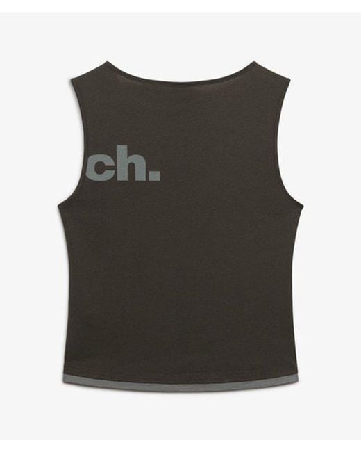 Superdry Gray Bench X & Co Bench Fitted Layer Tank Vest