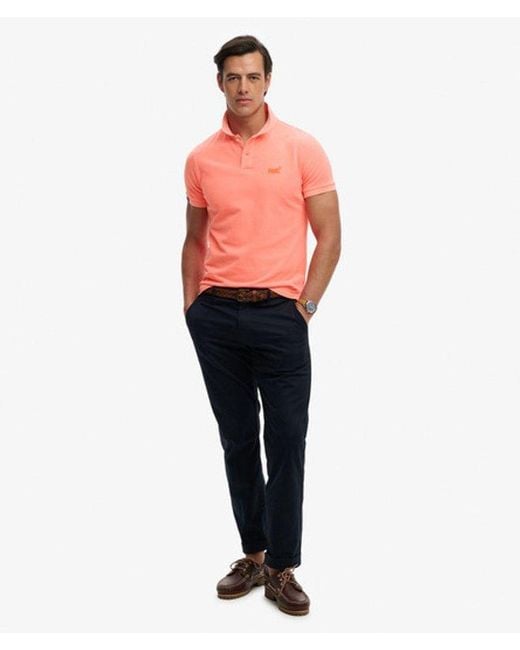 Superdry Red & Co Vintage Destroy Polo Shirt for men