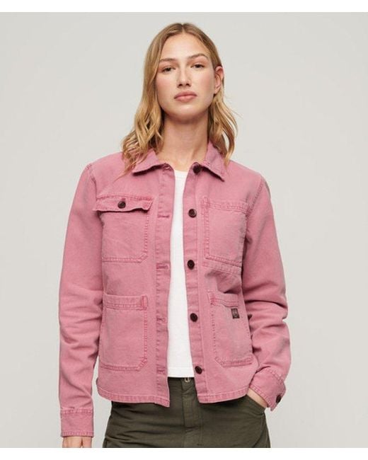 Superdry Pink & Co Four Pocket Chore Jacket