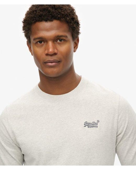 Superdry White & Co Organic Cotton Vintage Logo Embroidered Top for men