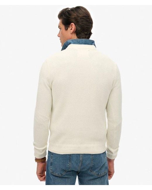 Superdry White & Co Light Weight Cotton Texture Jumper for men