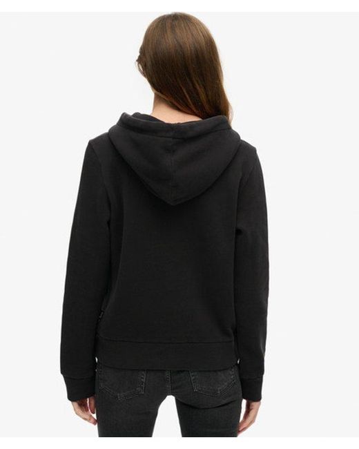 Superdry Black & Co Embroidered Graphic Tattoo Script Hoodie