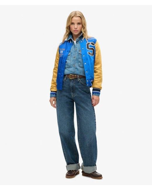 Superdry Blue & Co Luxe Varsity Jacket