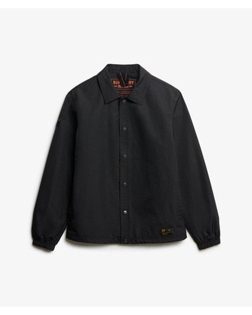 Superdry Black Surplus Otto Coach Jacket for men