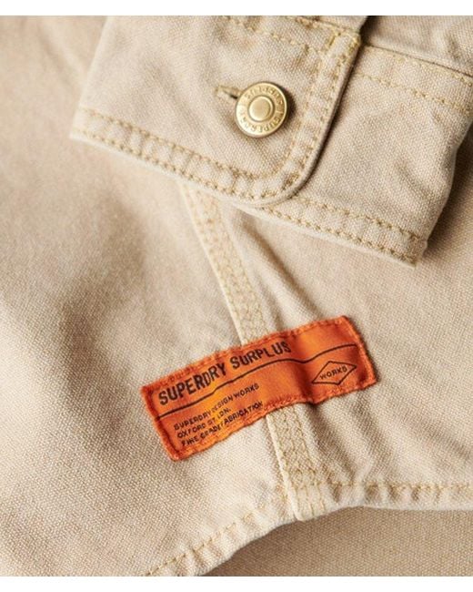 Superdry Natural Cotton Surplus Canvas Overshirt for men