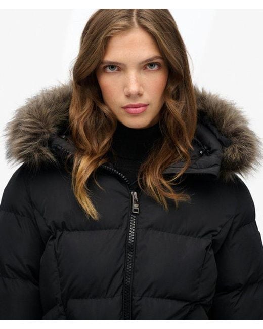 Superdry Black & Co Fuji Belted Puffer Jacket