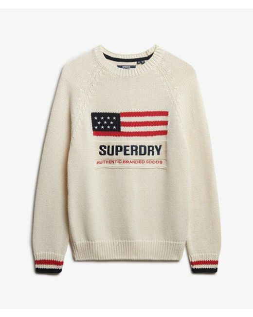 Superdry Natural & Co Americana Crew Knit Jumper
