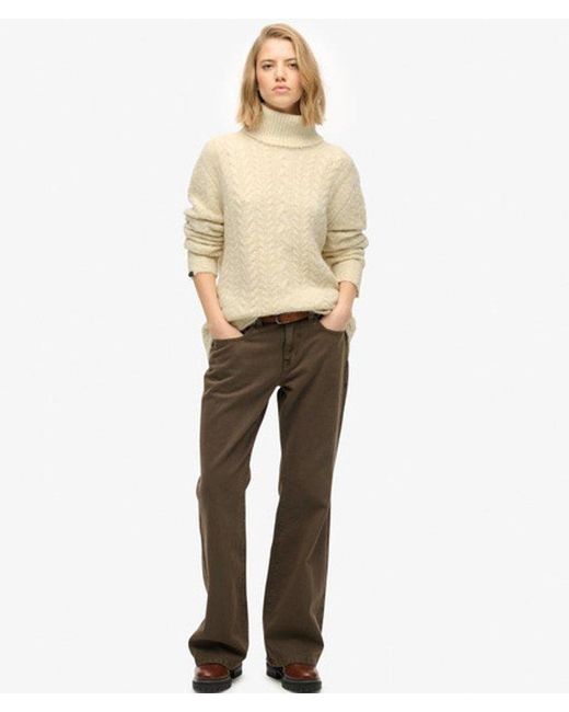Superdry Gray & Co Cable Roll Neck Jumper