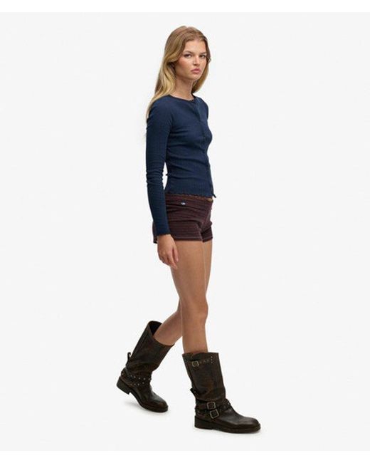 Superdry Red Athletic Essentials Fold Over Short