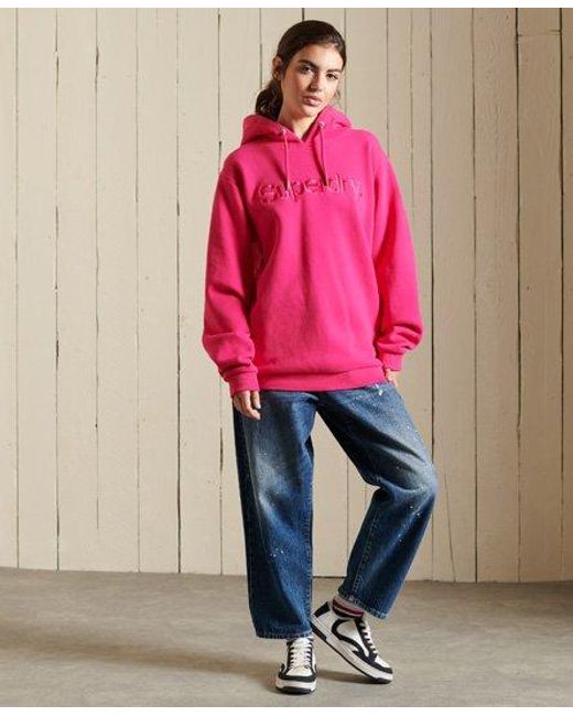 Superdry Pink Core Logo Source Hoodie Hot