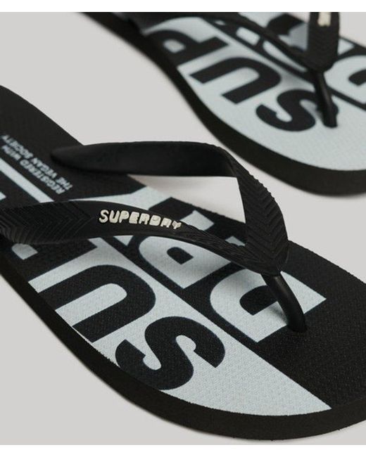 Superdry Logo Vegan Flip Flops Black/ for men