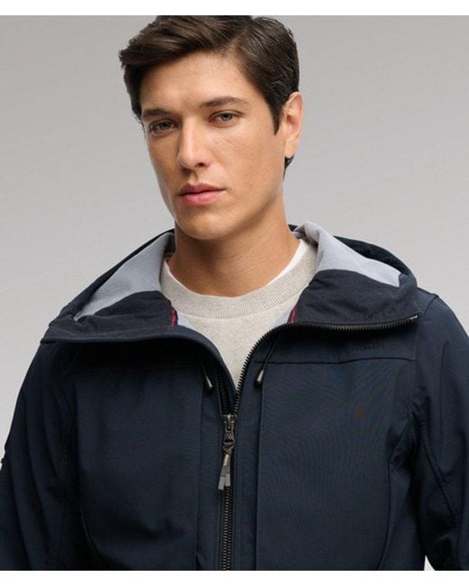 Superdry Blue & Co Hooded Softshell Trekker Jacket for men