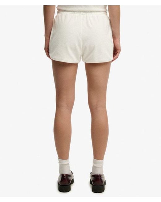 Superdry White Heritage Terry Shorts