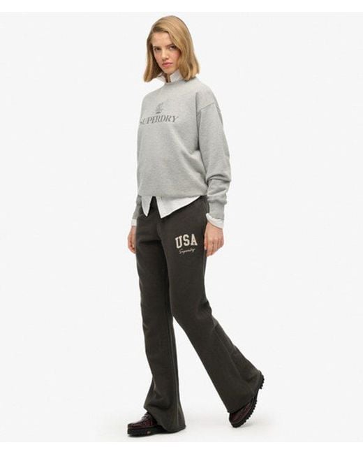 Superdry Gray & Co Athletic Essentials Low Rise Flare joggers