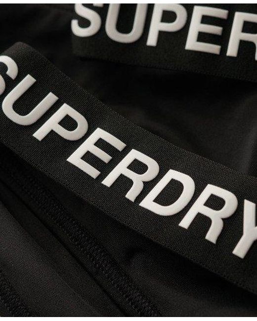 Superdry Elastisch Badpak Met Laag Uitgesneden Rug in het Black