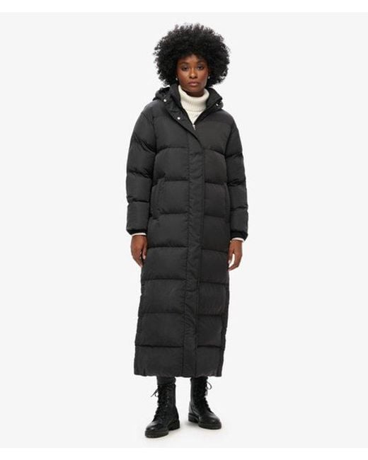 Superdry Black & Co Classic Logo Badge Puffer Coat