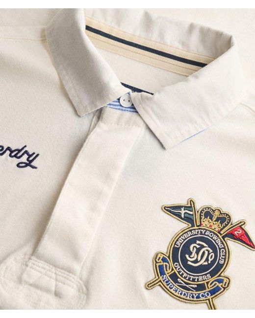 Superdry White & Co Double Emblem Rugby Top for men