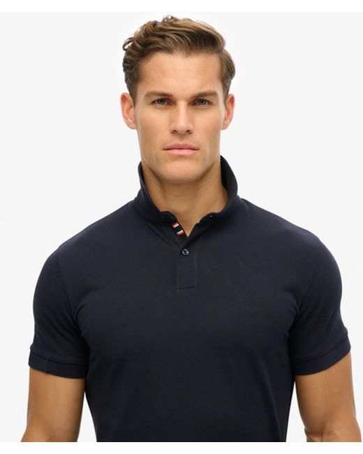 Superdry Blue & Co City Pique Polo Shirt for men