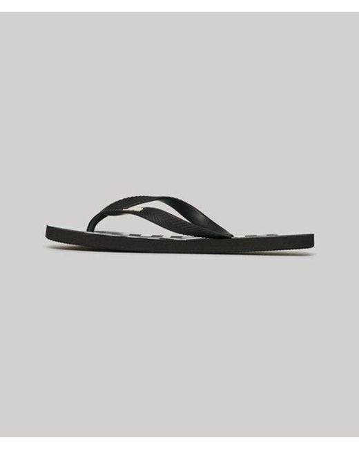 Superdry Logo Vegan Flip Flops Black/ for men