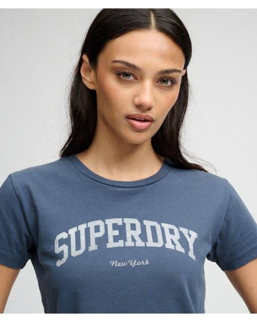 Superdry Blue & Co Athletic Essentials Fitted Graphic T-shirt