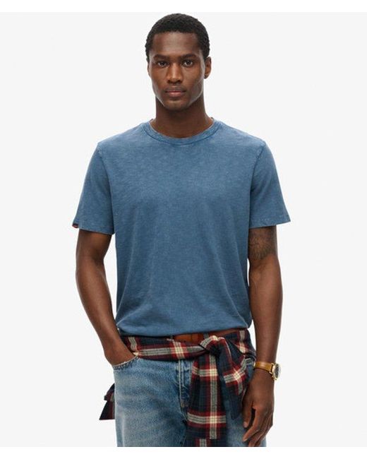 Superdry Blue & Co Crew Neck Slub Short Sleeved T-shirt for men
