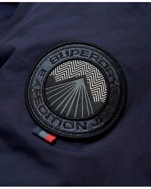Superdry Blue Faux Fur Trimmed Everest Jacket Eclipse for men