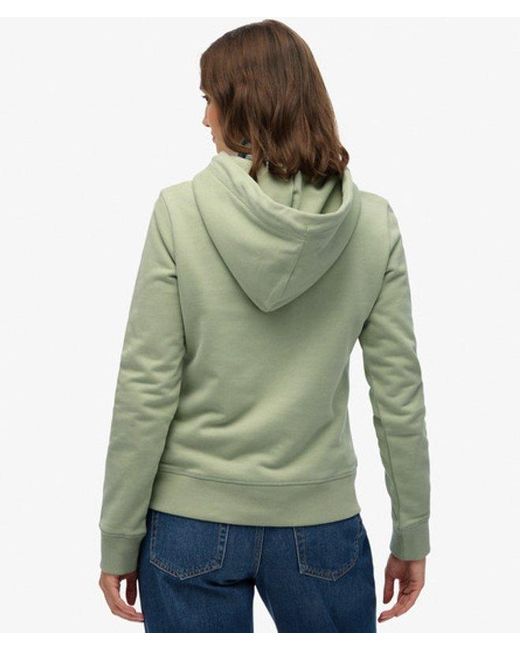 Superdry Green Essential Logo Embroidered Hoodie