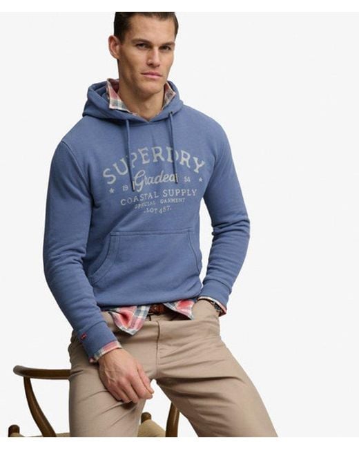 Superdry Blue & Co Lo-fi Dockside Hoodie for men