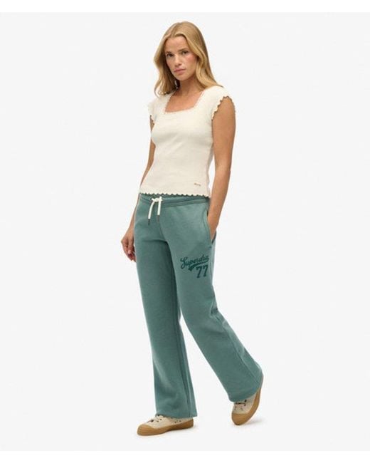 Superdry Blue Super 77 Flare joggers