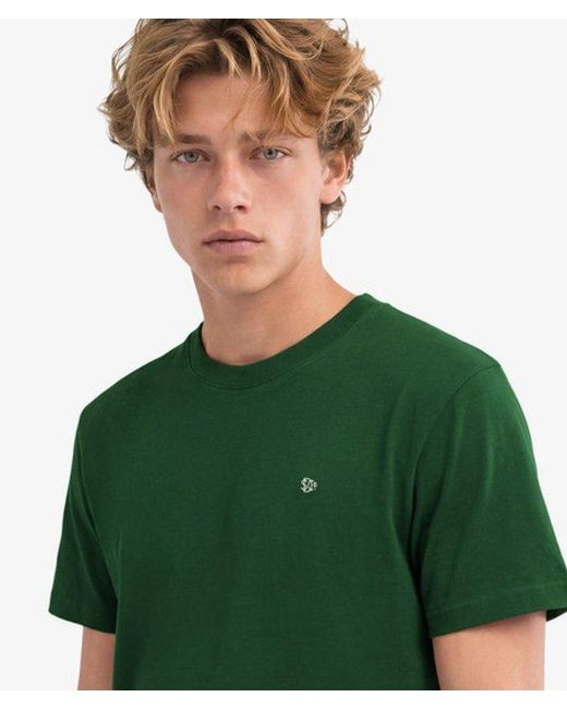 Superdry Green & Co Logo Embroidered T-shirt for men