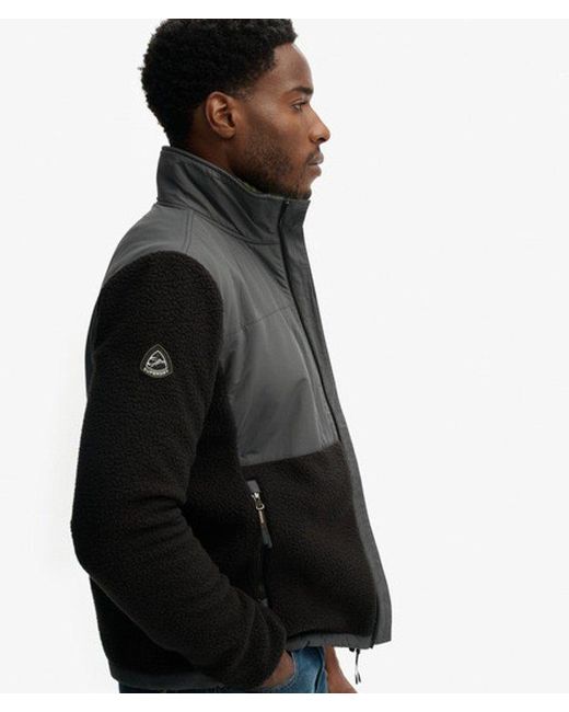 Superdry Black & Co Polar Fleece Hybrid Trekker for men