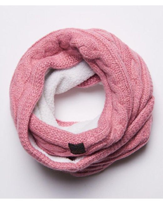 Superdry Red & Co Tweed Cable Snood