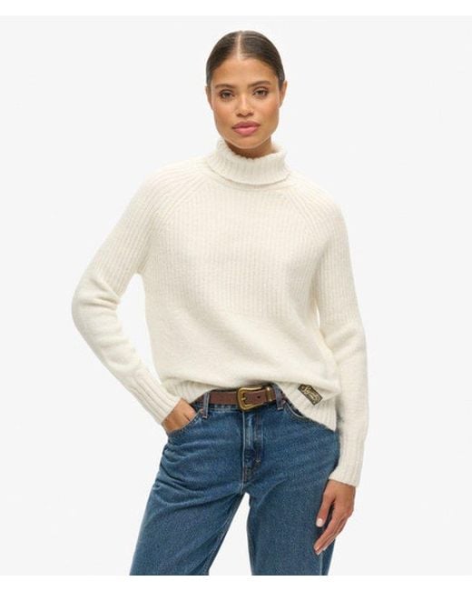 Superdry White & Co Essential Rib Knit Rollneck Jumper