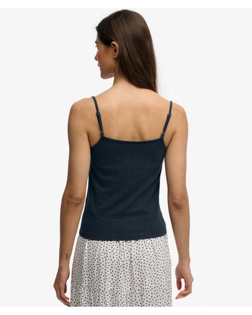 Superdry Blue & Co Athletic Essentials Gathered Cami Top