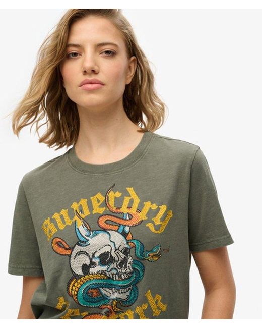 Superdry Green Neo Trad Tattoo Relaxed T-Shirt
