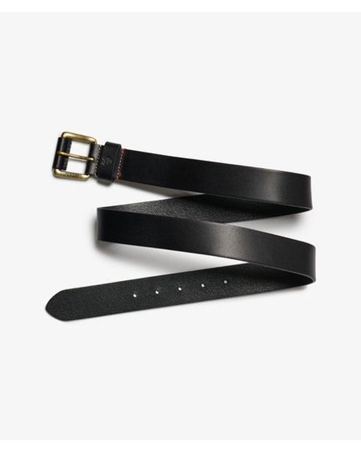 Superdry Black & Co Classic Leather Belt for men