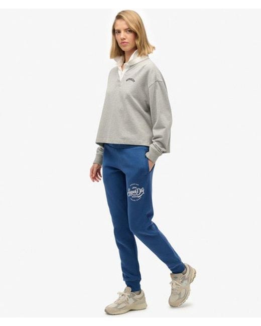 Superdry Blue & Co Premium Script Entry joggers