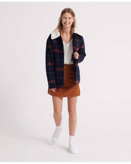 Superdry Blue Lamber Jacket Check