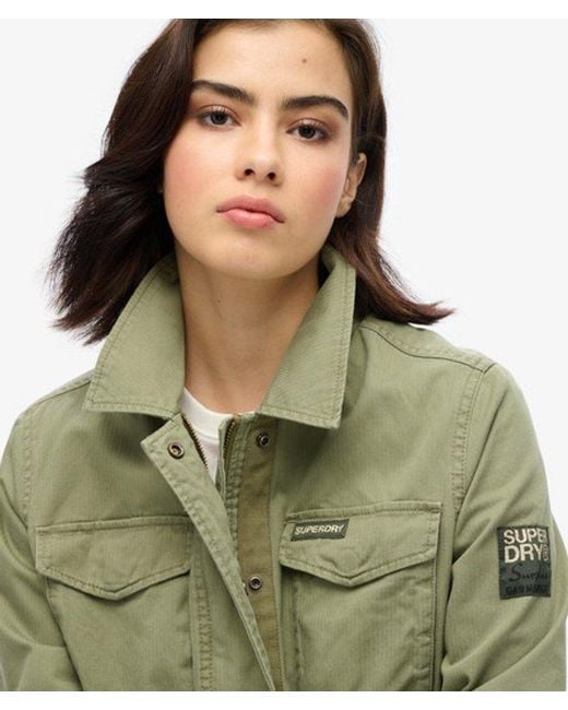 Superdry Green & Co Ladies Classic Logo Patch Military M65 Jacket