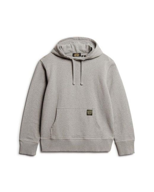 Superdry Gray & Co Contrast Stitch Relaxed Hoodie for men