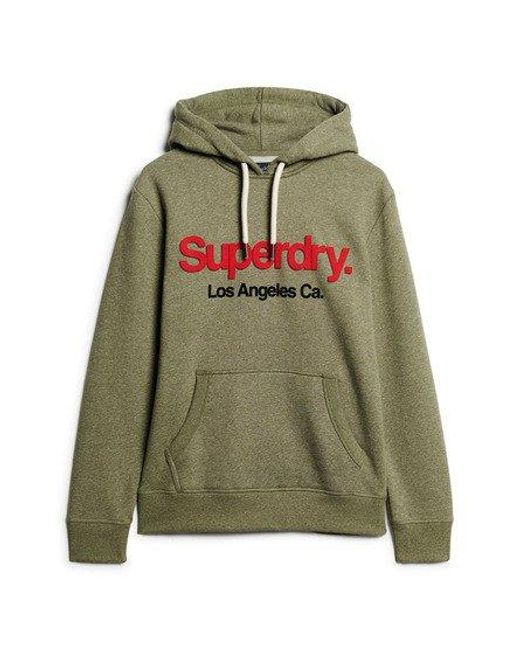 Superdry Green Core Logo Classic Hoodie for men